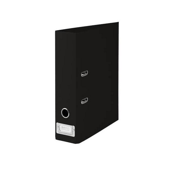 4 Stück Rössler Ordner Soho 1317452708, A4 80mm breit Karton vollfarbig schwarz 4014969395516 Rössler