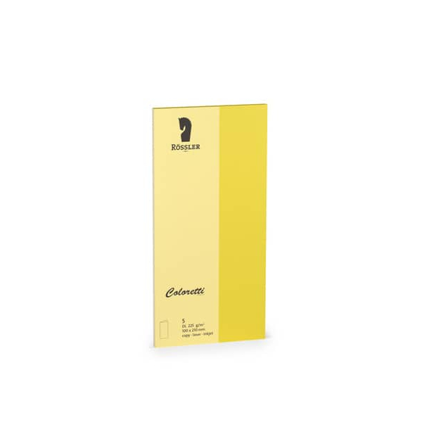 10 Stück Rössler Blanko-Grußkarten 220703543 DIN lang 20cm x 210mm (BxH) 225g gold 4014969497883 Rössler 5 Stück