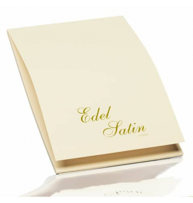 Briefblock 2003838004 Edelsatin, ohne, Lineatur 20 / blanko, A4, 100g, beige, 40 Blatt