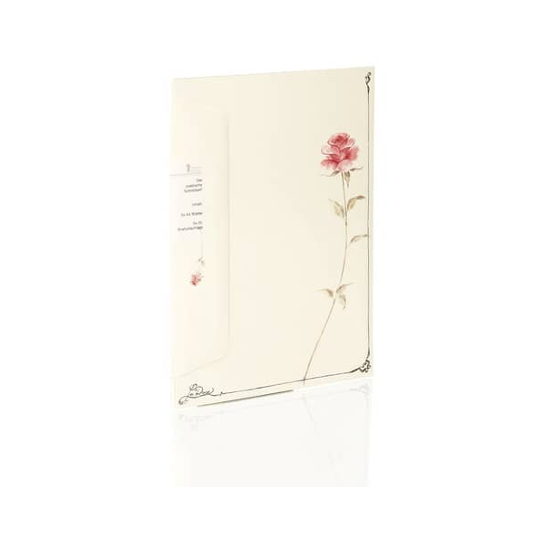 5 Stück Rössler Briefpapier 1134805800, Rose, A4, 100g 4014969510599 Rössler 5 Stück