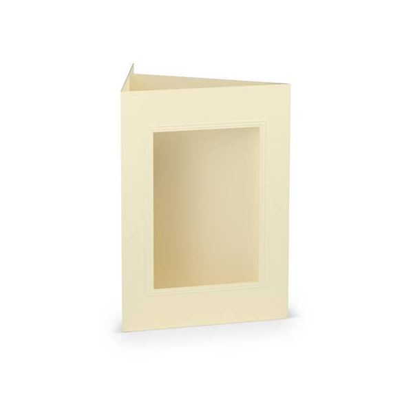 10 x Paperado Passepartoutkarte B6 eckig VE=5 Stück Chamois