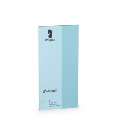 Blanko-Gru&szlig;karten 220703517 DIN lang 20cm x 210mm (BxH) 225g himmelblau