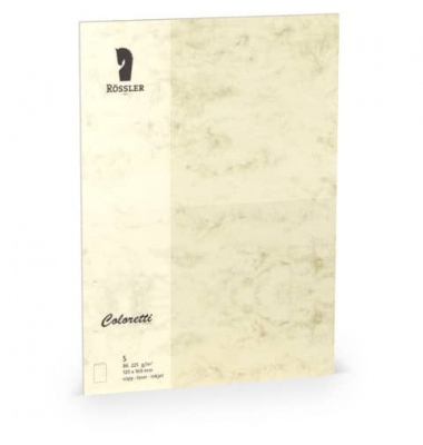Blanko-Gru&szlig;karten 220772506 B6 24cm x 169mm (BxH) 225g planliegend chamois marmora