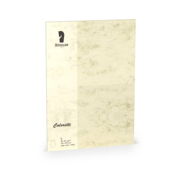 10 Stück Rössler Blanko-Grußkarten 220772506 B6 24cm x 169mm (BxH) 225g planliegend chamois marmora 4014969518502 Rössler 5 Stück