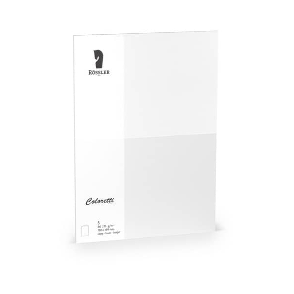 10 Stück Rössler Blanko-Grußkarten 220772509 B6 24cm x 169mm (BxH) 225g planliegend weiß 4014969518519 Rössler 5 Stück