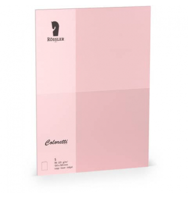 Blanko-Gru&szlig;karten 220772523 B6 24cm x 169mm (BxH) 225g planliegend rosa