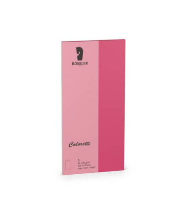 Blanko-Gru&szlig;karten 220703554 DIN lang 20cm x 210mm (BxH) 225g pink