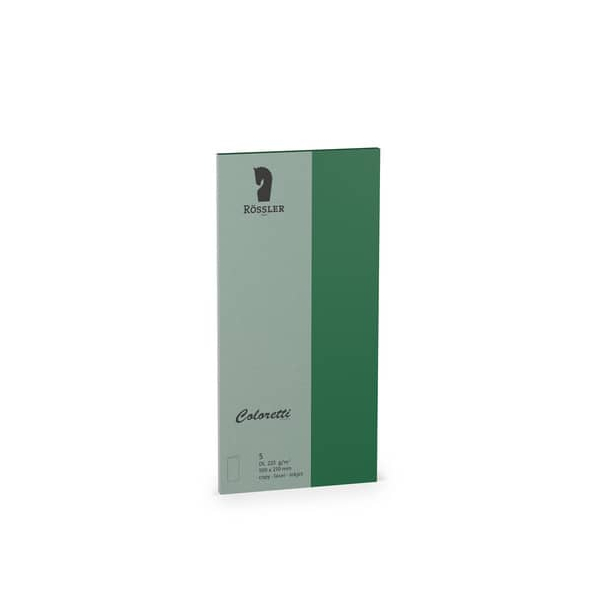 10 Stück Rössler Blanko-Grußkarten 220703571 DIN lang 22cm x 210mm (BxH) 225g forest 4014969571507 Rössler 5 Stück