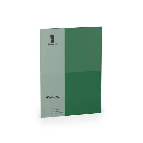 10 Stück Rössler Blanko-Grußkarten 220770571 A5 105mm x 148mm (BxH) 225g planliegend forest 4014969571965 Rössler 5 Stück