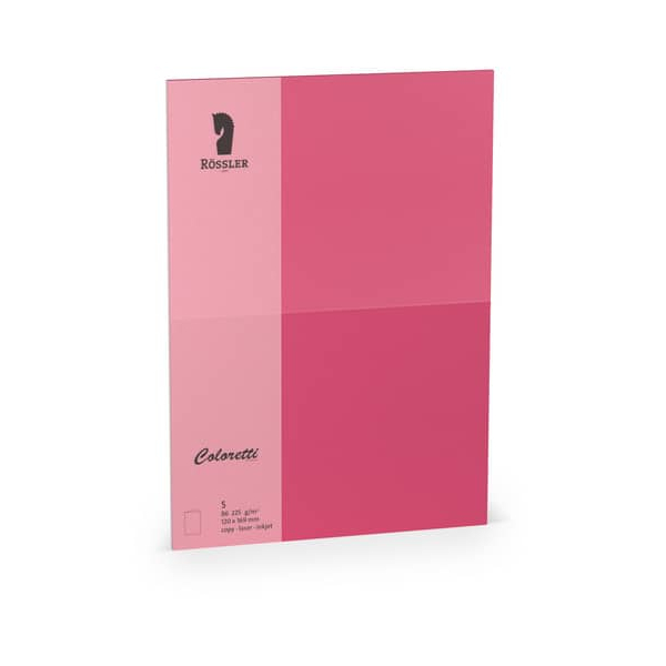 10 Stück Rössler Blanko-Grußkarten 220772554 B6 24cm x 169mm (BxH) 225g planliegend pink 4014969572047 Rössler 5 Stück
