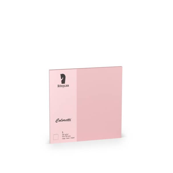 10 Stück Rössler Blanko-Grußkarten 220741523 157/314 157mm x 157mm (BxH) 225g rosa 4014969609965 Rössler 5 Stück