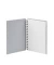 Notizbuch 1875452171, grau, A5, blanko, 80 Blatt / 160 Seiten