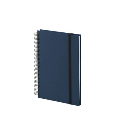 Notizbuch 1875452901, blau, A5, blanko, 80 Blatt / 160 Seiten