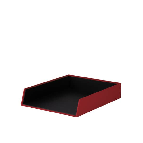 4 Stück Rössler Briefablage S.O.H.O. 1335452360, A4, rot, Hartpappe stapelbar 4014969645512 Rössler