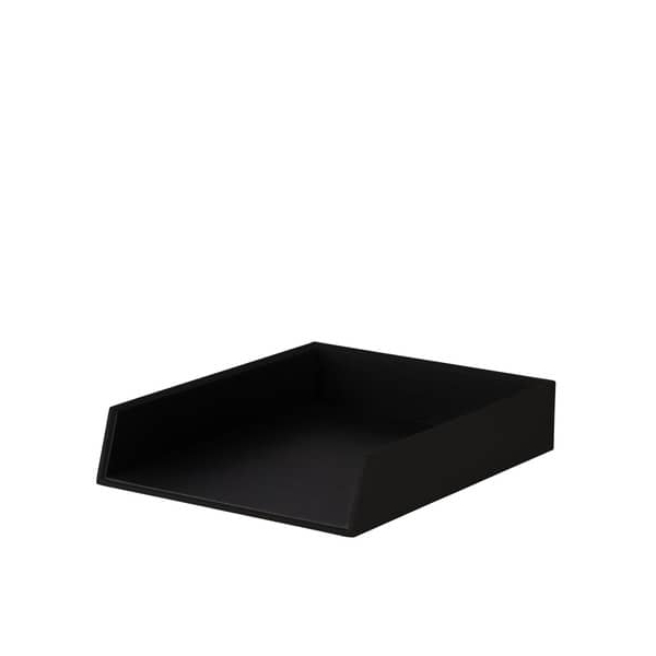 4 Stück Rössler Briefablage S.O.H.O. 1335452700, A4, schwarz, Hartpappe stapelbar 4014969645543 Rössler
