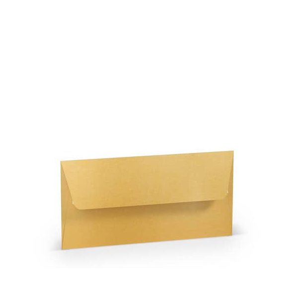 50 Stück Rössler Designbriefumschlag Paperado 16409175, Din Lang, haftklebend, 100g, gold 4014969648452 Rössler