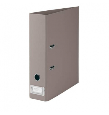 Ordner Soho 1317452498, A4 80mm breit Karton vollfarbig taupe