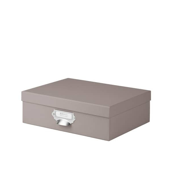 2 Stück Rössler Aufbewahrungsbox 1343452490, Deckel, Karton taupe 4014969659458 Rössler