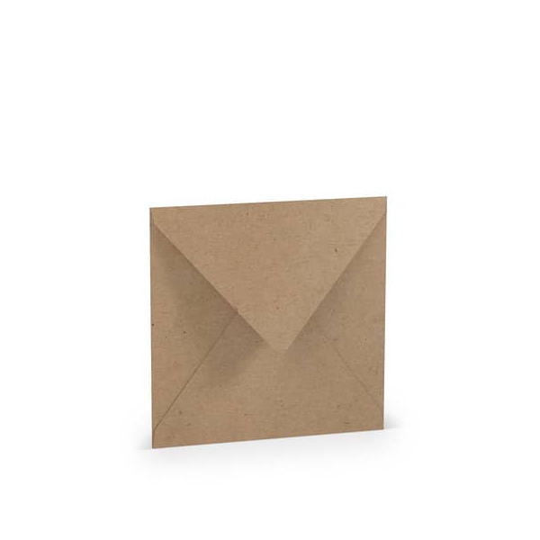 25 Stück Rössler Designbriefumschlag Paperado 16404062, quadratisch, nassklebend, 100g, kraft 4014970090387 Rössler