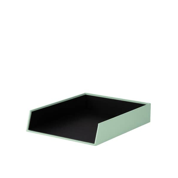 4 Stück Rössler Briefablage S.O.H.O. 1335452650, A4, minzgrün, Hartpappe stapelbar 4014970120107 Rössler