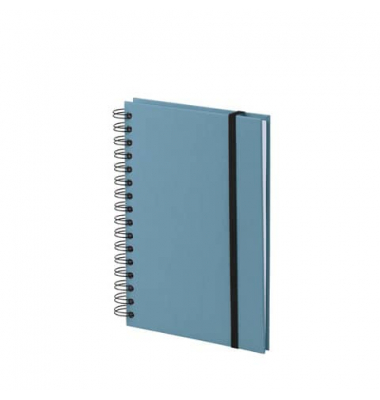 Notizbuch 1875452151, blau, A5, blanko, 80 Blatt / 160 Seiten