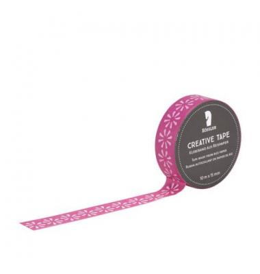 Klebeband Creative Tape 801010520023, wei&szlig;e Sonnen, 15mm x 10m, pink