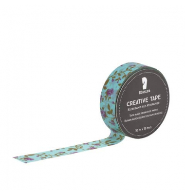 Klebeband 801010520025, mit, 15mm x 10m, t&uuml;rkis