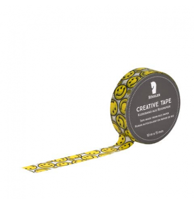 Klebeband Creative Tape 801010520026, Smilies, 15mm x 10m, gelb transparent