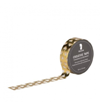 Klebeband 801010520013, mit, 15mm x 10m, gold transparent