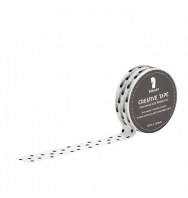 Klebeband 801010520017, mit, 15mm x 10m, transparent schwarz