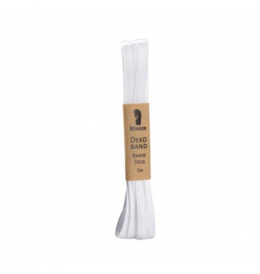 Satinband 80013005009, 3mm x 3m, weiß