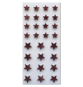 Weihnachtsetikett Glittersterne rot