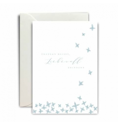 Trauerkarten 11901849002 DIN B6 (12,5 cmx17,6 cm) Fliegende Bl&uuml;ten