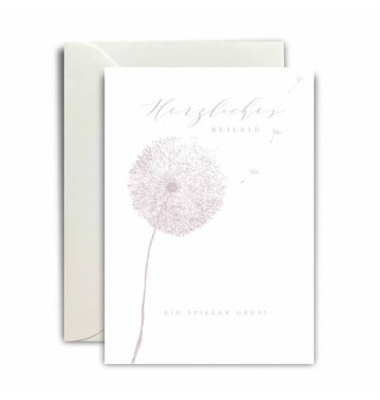 Trauerkarten 11901849003 DIN B6 (12,5 cmx17,6 cm) Pusteblume