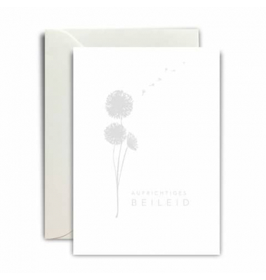 Trauerkarten 11901849014 DIN B6 (12,5 cmx17,6 cm) Pusteblumen/Aufrichtiges Beileid