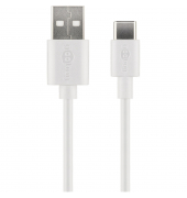 USB-Kabel 45563, 1m, USB-C auf USB-A, wei&szlig;