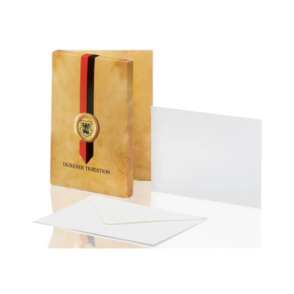 10 Stück Rössler Blanko-Grußkarten Dürener Tradition 22300401 A5 weiß 4014969001325 Rössler 25 Stück