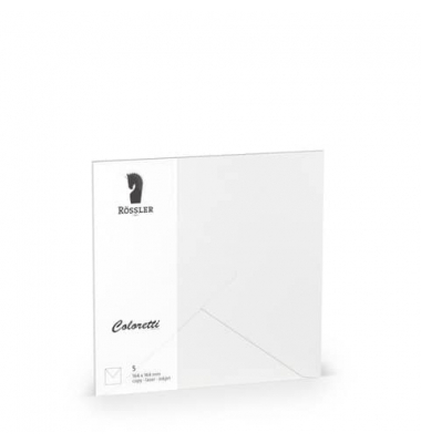 Designbriefumschlag Coloretti 220740509, quadratisch, nassklebend, 80g, weiß