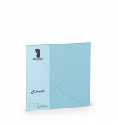 Designbriefumschlag Coloretti 220740517, quadratisch, nassklebend, 80g, himmelblau