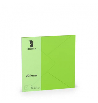 Designbriefumschlag Coloretti 220740522, quadratisch, nassklebend, 80g, hellgrün