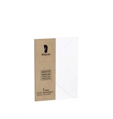 Briefumschlag 1144007627 C7 ohne Fenster nassklebend 120g cotton weiß