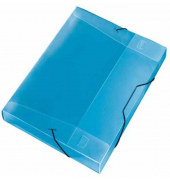 Heftbox Crystal 4443250, A4 blau transluzent, 3cm F&uuml;llh&ouml;he, Polypropylen (PP)