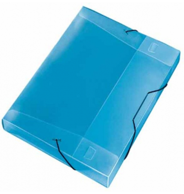 Heftbox Crystal 4443250, A4 blau transluzent, 3cm F&uuml;llh&ouml;he, Polypropylen (PP)