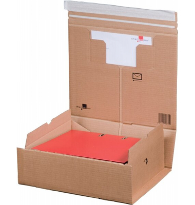 Ordnerversandkarton Duo-Ordnerversandbox 211104420 braun, für 2 Ordner, innen 328x290x120mm, Pappe