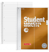 Collegeblock 10-67146 Student Premium, Lineatur 53 / liniert / 2 Spalten, A4, 90g, orange, 50 Blatt