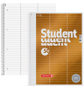 Collegeblock 10-67148 Student Premium, Lineatur 54 / liniert / 3 Spalten, A4, 90g, orange, 50 Blatt