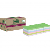 Haftnotizen 654 RSSCOL14+4F, Super Sticky Recycling Notes, 76x76mm, farbig sortiert (denimblau/rosa/limonengr&uuml;n/flieder/gr&uuml;n/min