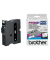 P-touch Schriftband TX-241 18mm x 15,4m schwarz/weiß laminert selbstklebend