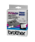 P-touch Schriftband TX-241 18mm x 15,4m schwarz/weiß laminert selbstklebend