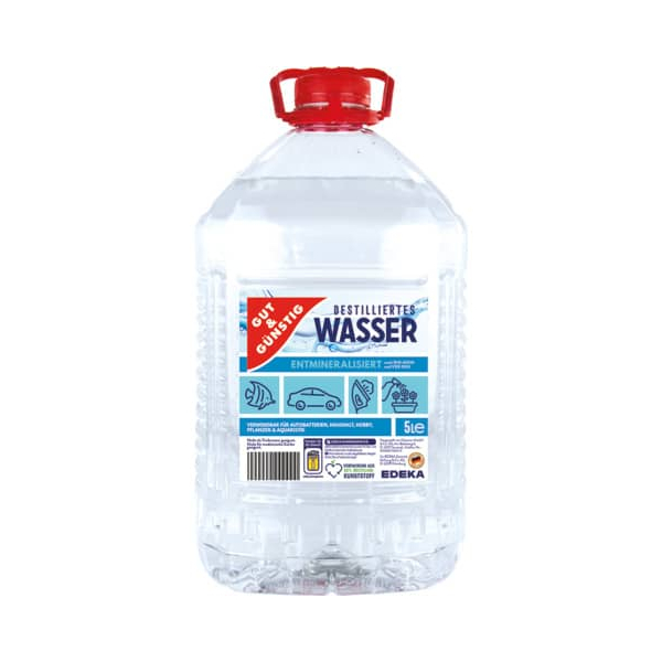 Destilliertes Wasser, 5 Liter Flasche